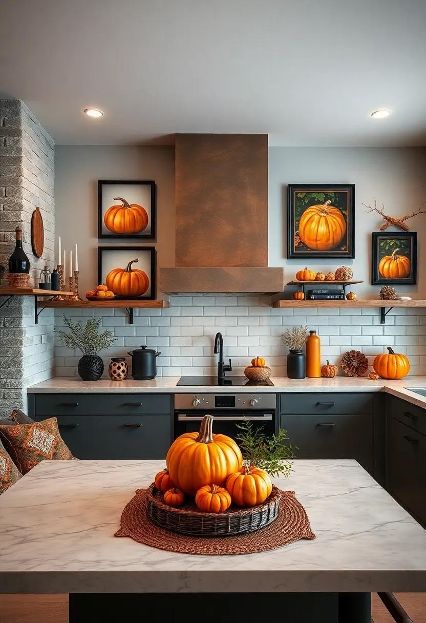 Pumpkin Portraits: Decorate ⁤the walls with framed pictures of pumpkins in various styles, shapes, and sizes, giving a nod to the essence‍ of fall and⁤ Halloween