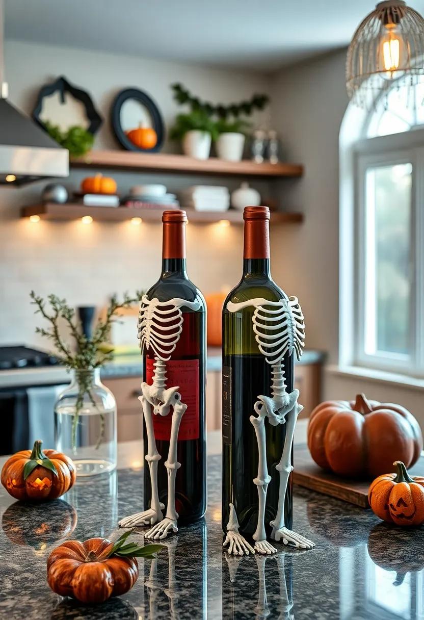 Skeleton Wine Bottle Holders: ⁤Use fun skeleton-themed wine bottle holders to ‍showcase your collection while providing ​a festive, spooky aesthetic