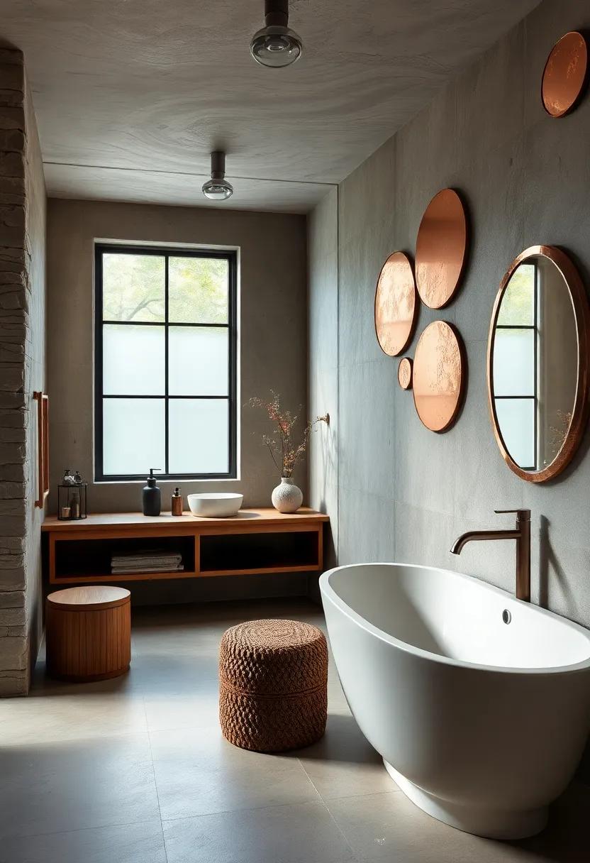 Artistic Copper Art: Hang abstract ‍copper art pieces on the wall for an‌ unexpected focal point⁤ that elevates your bathroom's artistic spirit