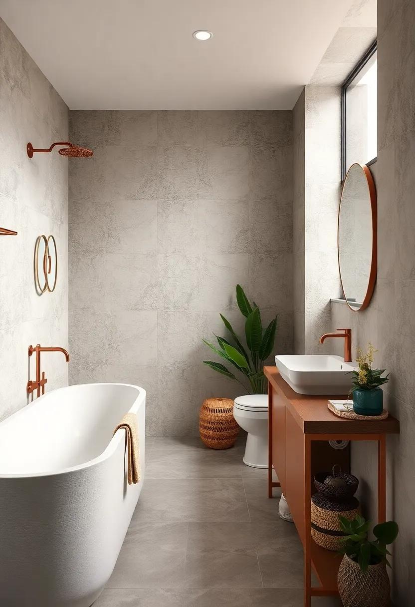 Bold Accessories: Incorporate small copper ⁣accessories such ‍as⁢ towel holders, soap dispensers, and toothbrush ‌holders to subtly tie the theme together