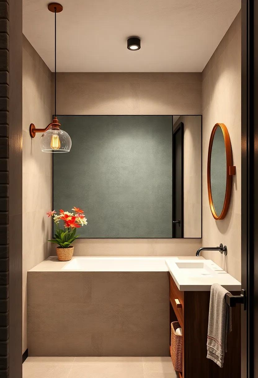 Copper Accents in lighting: Hang industrial-style copper pendant lights over your vanity to‍ add a touch of charm while ensuring​ adequate illumination