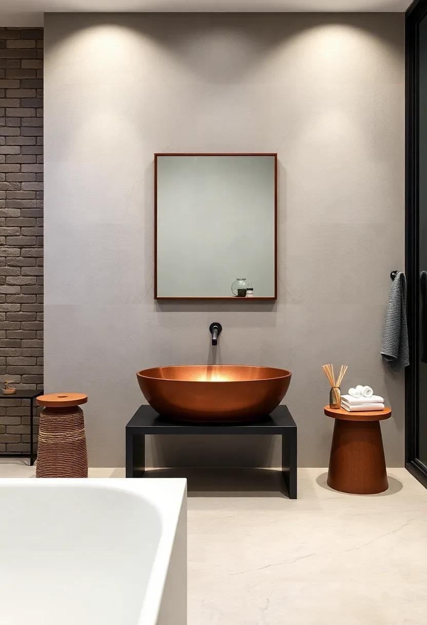 Unique ‌Vessel ⁢Sinks: Explore the​ option of a sculptural copper vessel sink as a focal⁣ point, mixing ​traditional materials with contemporary design sensibilities