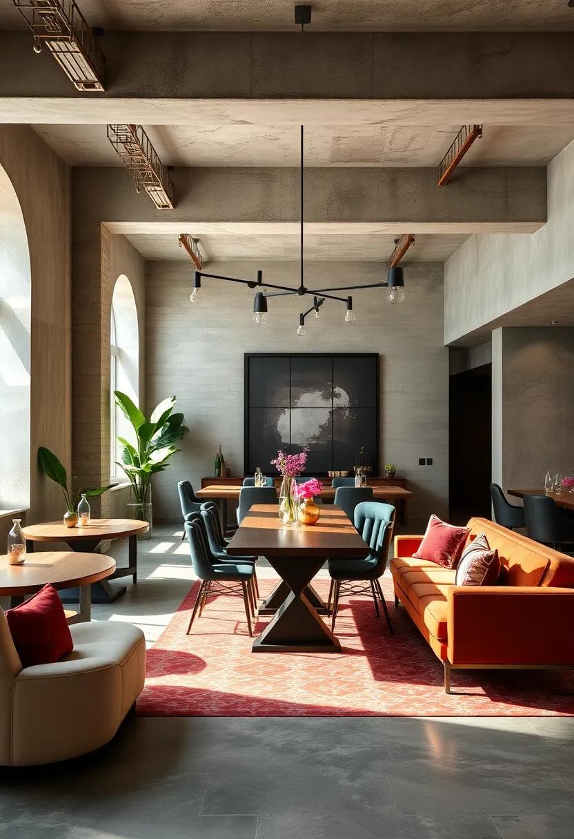 Creative Configurations: Explore unconventional seating arrangements and table shapes⁢ that challenge traditional⁢ dining layouts in this inspiring space