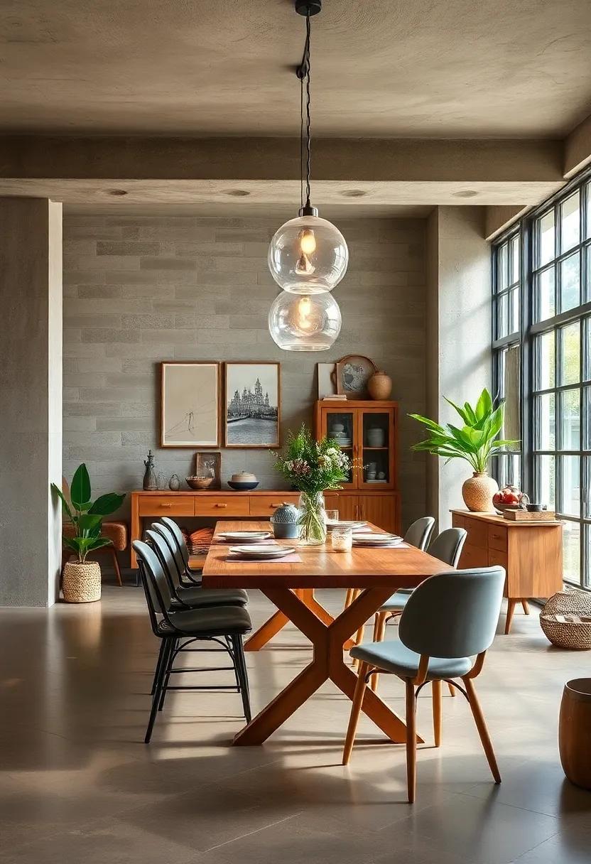 Eclectic‍ Mix: ⁢Explore ⁣an eclectic dining space ⁤filled with ‍unique⁣ finds, from mismatched chairs to ⁣flea market treasures⁣ that tell ⁤a story
