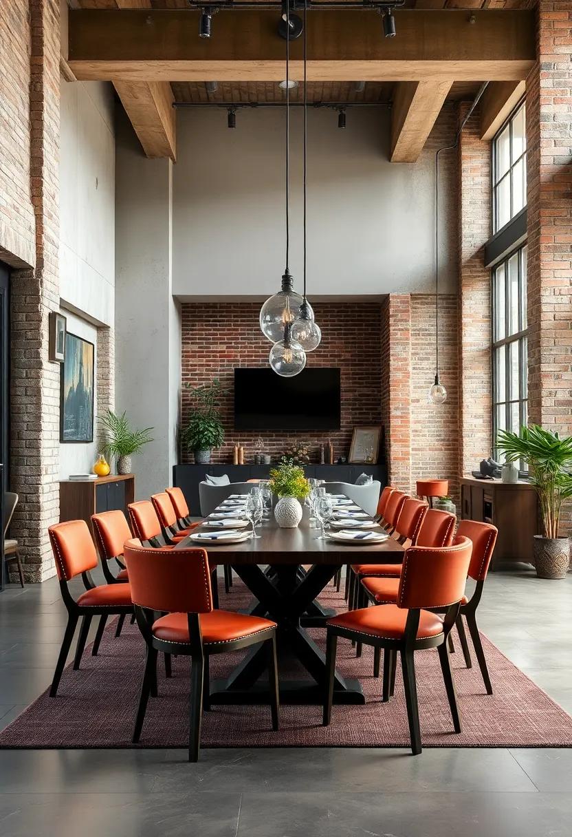 Lofty Ambiance: Experience an urban loft-inspired dining area, featuring exposed brick walls and high ceilings to enhance the open feel of the room