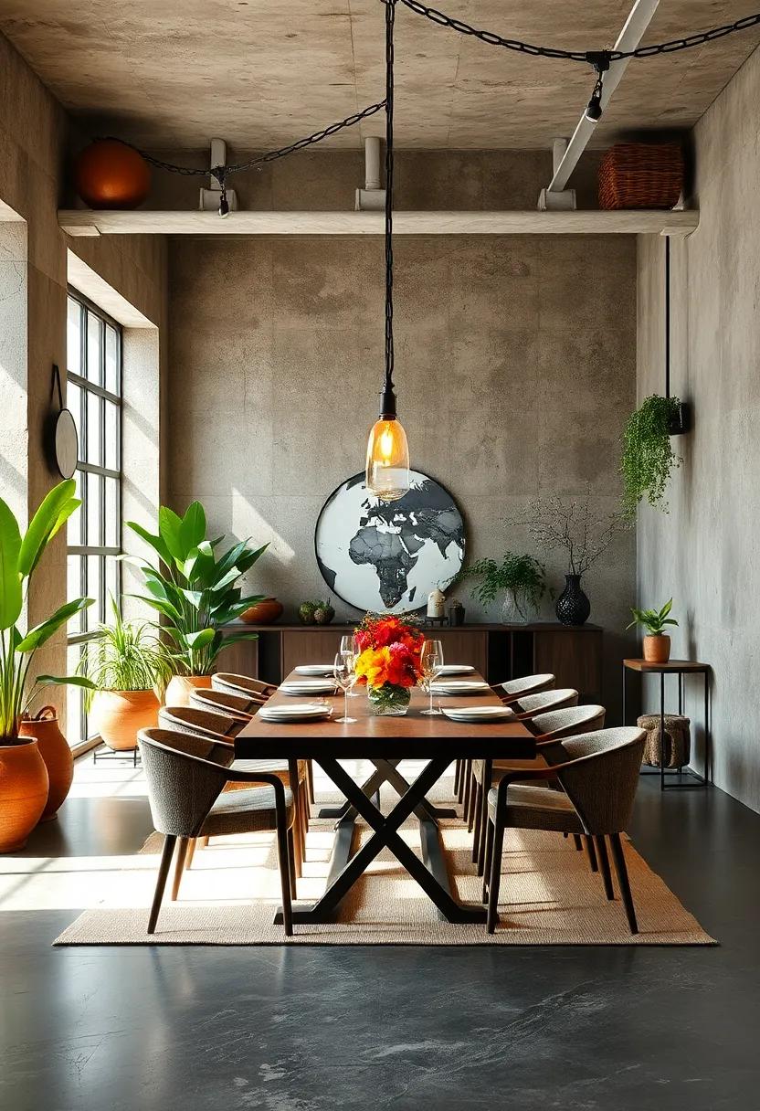 Nature Meets Industry: Explore a ‍dining space that invites‌ nature ⁤indoors through ⁤plants and greenery juxtaposed with raw industrial surfaces