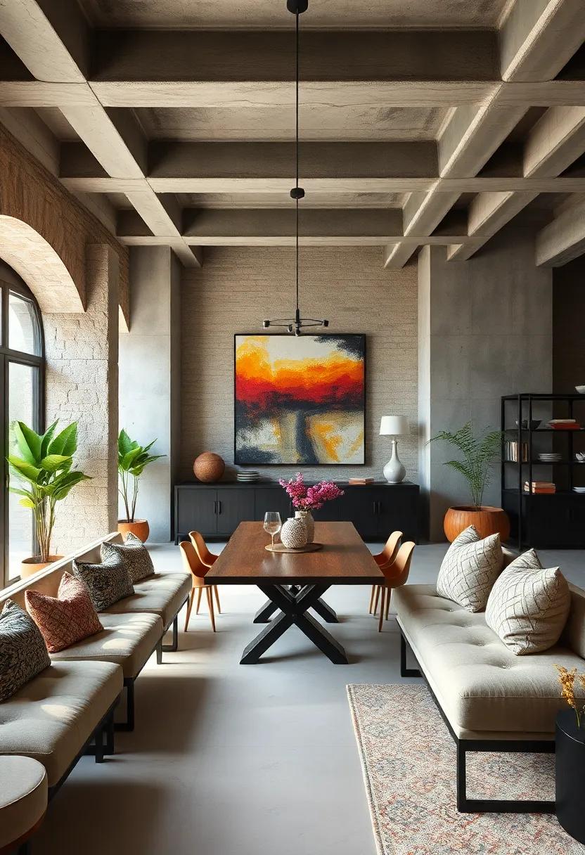 Statement Pieces: Discover how a large, eye-catching dining ⁤table⁣ or ​art installation can serve as ‍the centerpiece of an industrial-style dining room