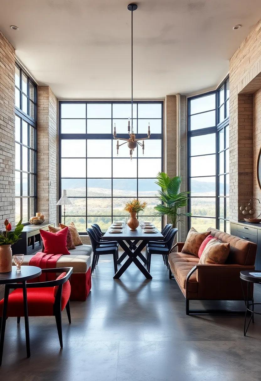 Views that Inspire: Enjoy a dining room designed‌ around‍ expansive windows, ‍capturing stunning views while bringing ⁣natural ⁢light into the industrial aesthetic