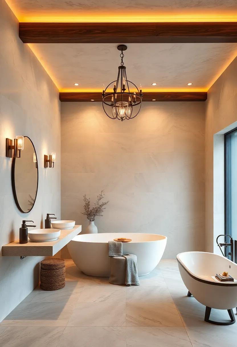 Ambient Lighting: Incorporate⁢ layered lighting with sconces, recessed lights, and chandeliers to create a soothing ambiance that can ‍be adjusted to suit your mood