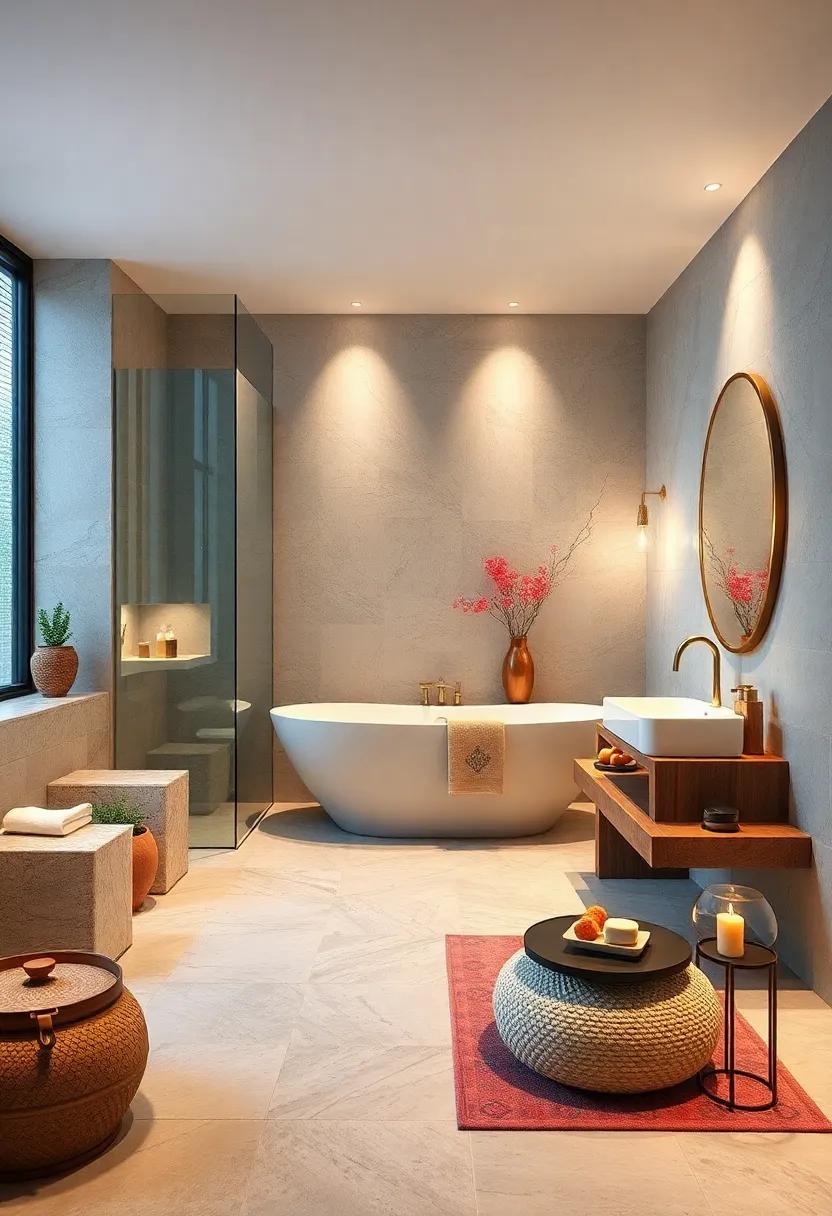 Aromatherapy: Install an essential oil diffuser or scented bath products‍ to engage your senses and⁣ create an olfactory haven reminiscent of a luxury spa
