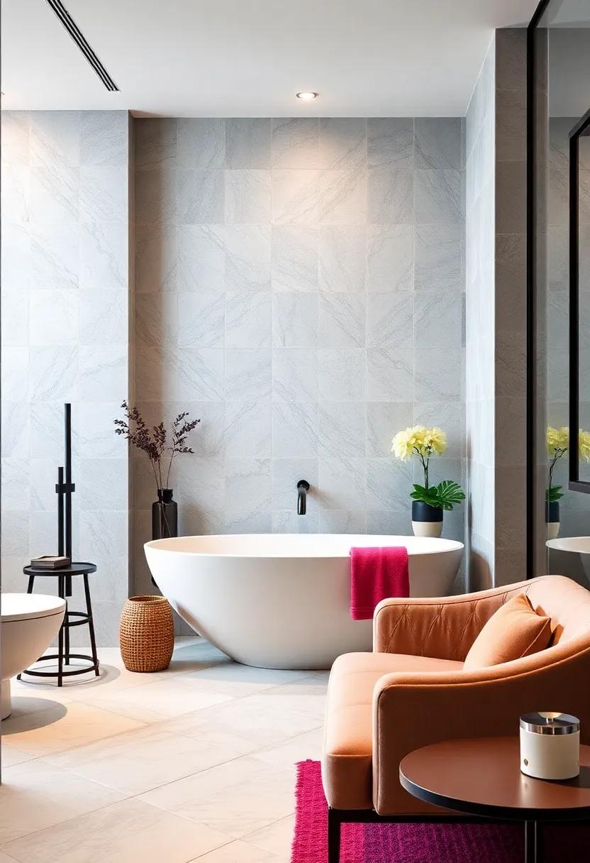 Chic Backsplash: Select a striking backsplash in a unique ‍tile⁤ pattern or⁤ color to provide a stunning visual impact behind⁣ your sink or tub area