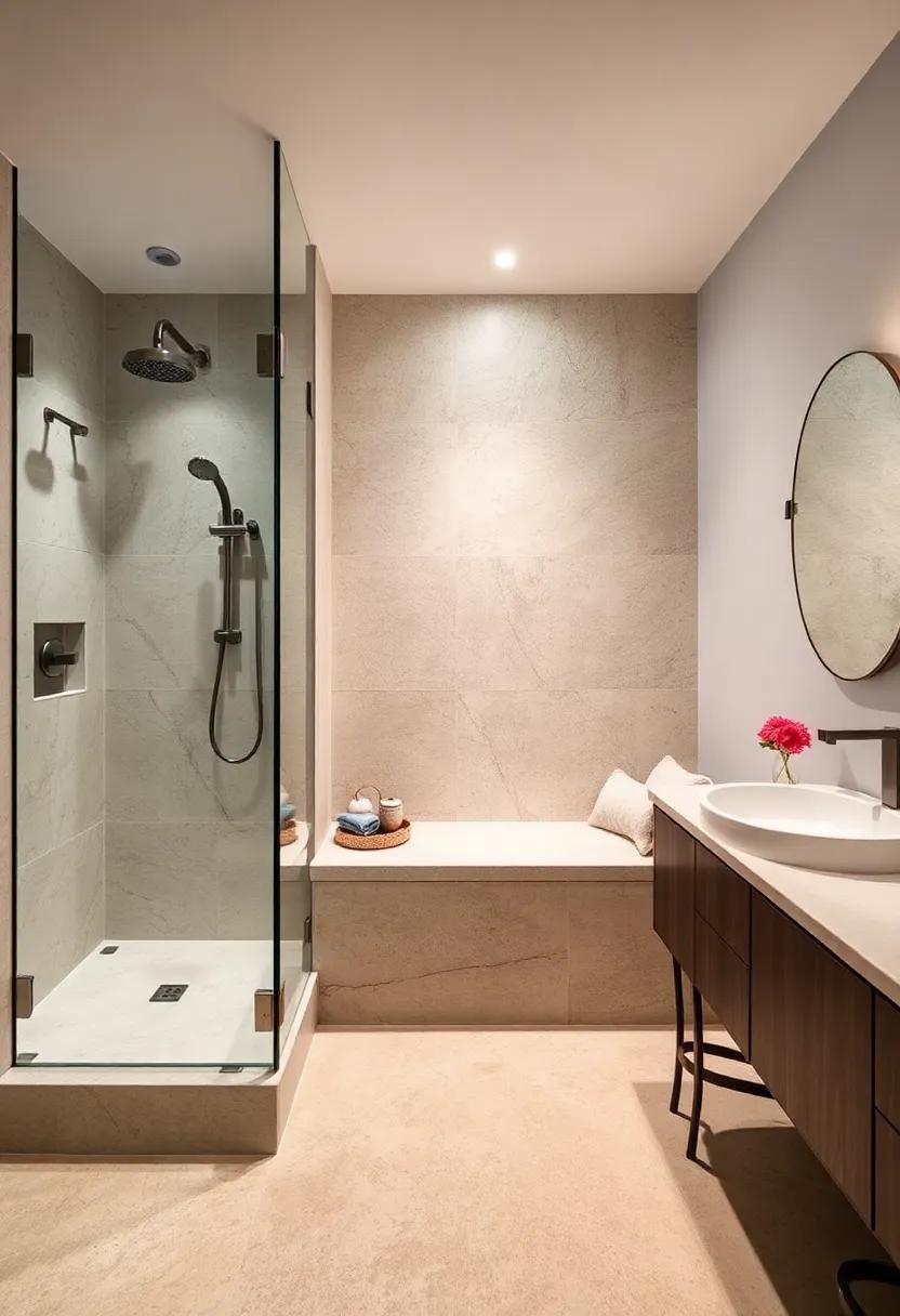 Custom Shower Seating: Build a⁢ custom bench within your shower for a functional yet luxurious feature that enhances your bathing⁣ experience