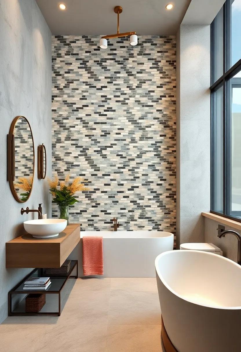 Mosaic Tile ⁢Feature wall: ⁤Craft an accent wall using mosaic tiles to⁤ add texture⁢ and visual interest,turning a functional area into a work of art