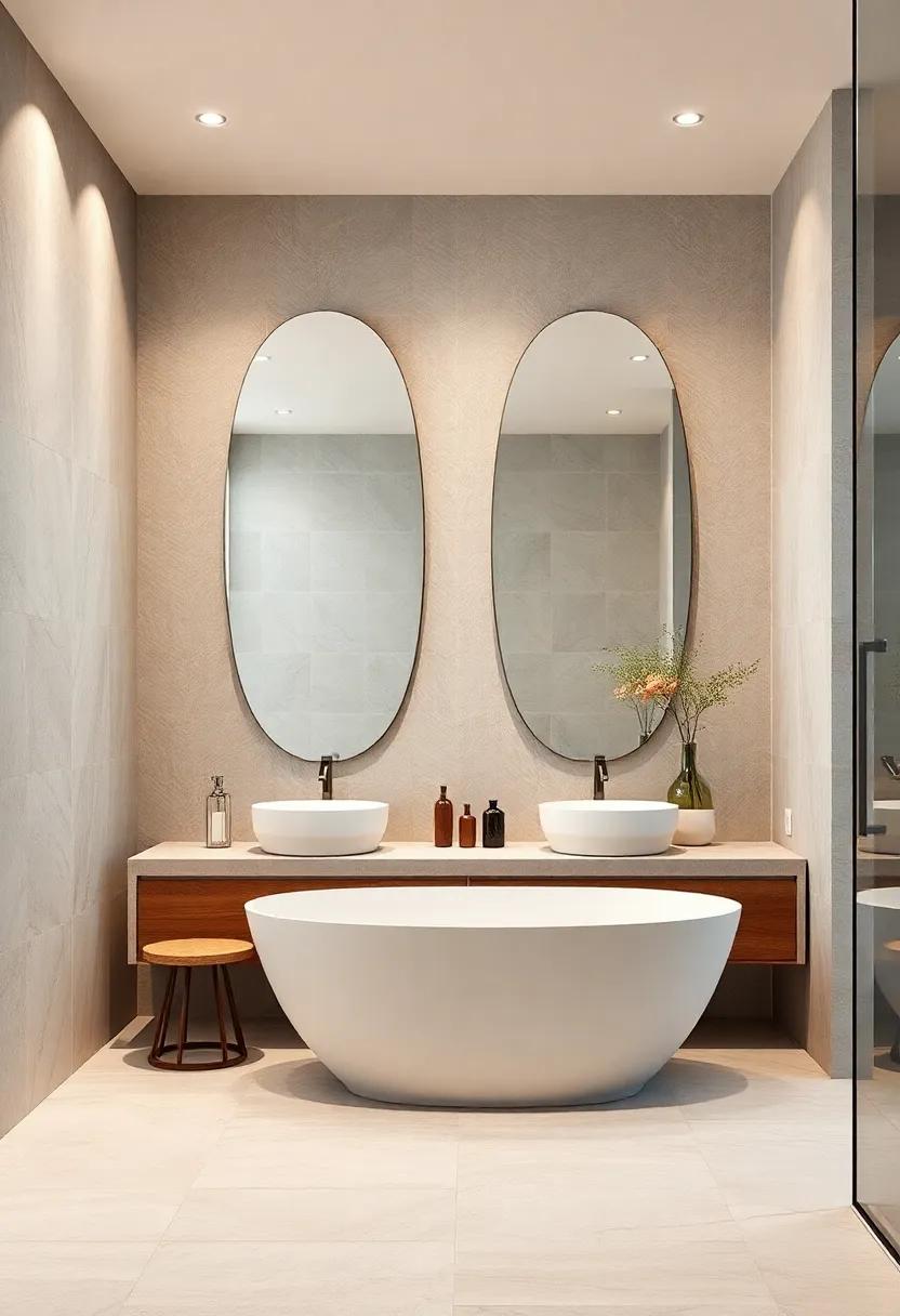 Statement⁢ Mirrors: ⁤Select oversized or uniquely shaped‍ mirrors that not only serve ‌a purpose but also act as artistic focal ⁣points in your space