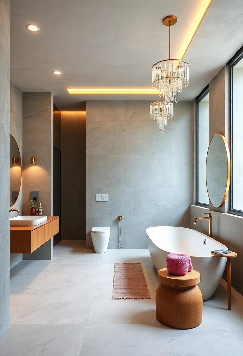 Statement⁢ Lighting: Look for eye-catching chandeliers or pendant lights that not only provide illumination but ⁢also make a dramatic design statement