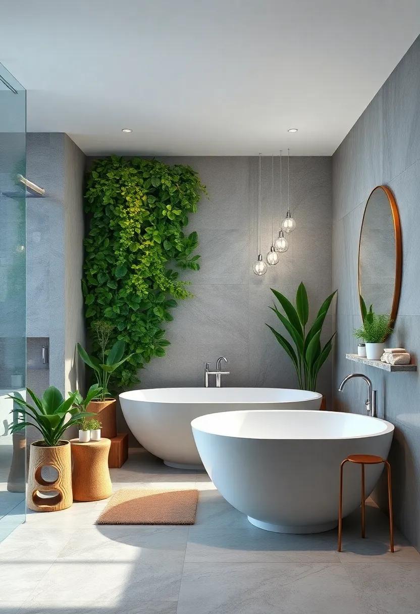 A touch of Nature: Introduce greenery with potted plants or a living wall to enhance ⁤the tranquility ​of your bathroom and improve air quality