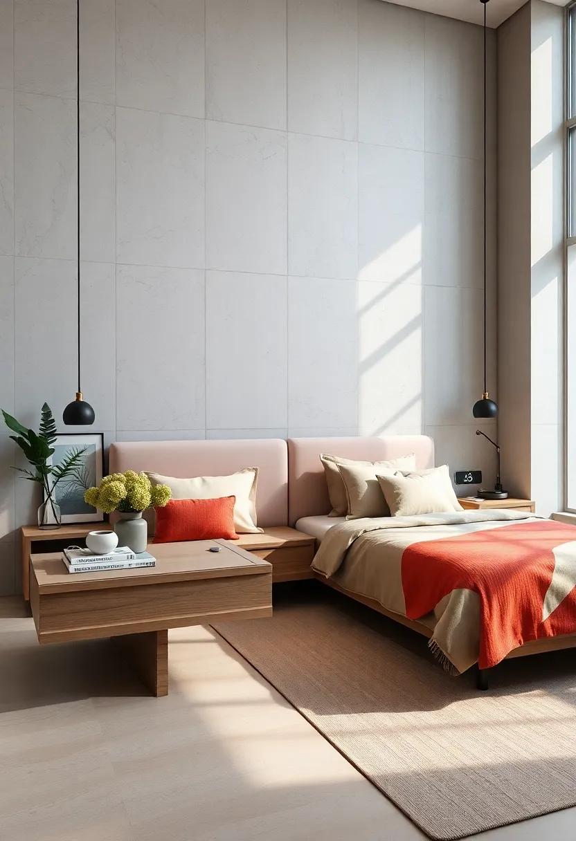 Clean Lines: Explore​ the beauty of minimal floating ‍nightstands with​ clean lines and a ‌glass top​ that adds an airy touch to a stylish, open-concept bedroom