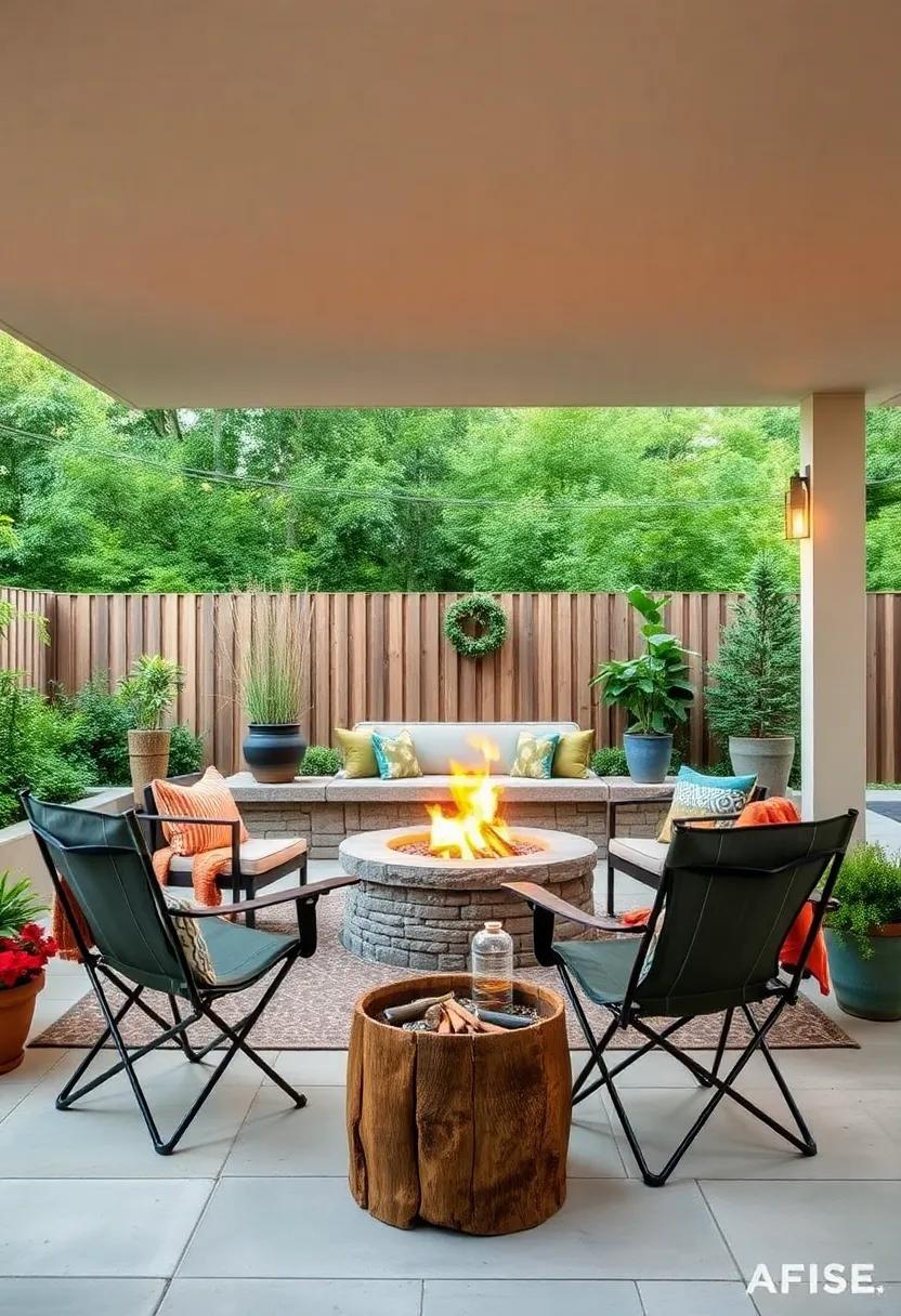 vintage Camping: Create a campground feel with foldable camping chairs and a‌ portable fire pit, ​perfect for⁣ roasting⁤ hot dogs and sharing stories