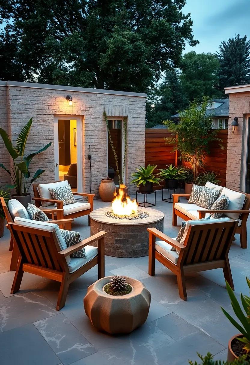 Eco-Friendly Focus: Go ‌green with a bioethanol fire pit⁢ surrounded by‌ sustainably sourced wooden furniture, ‌creating an eco-conscious yet stylish⁢ lounging area