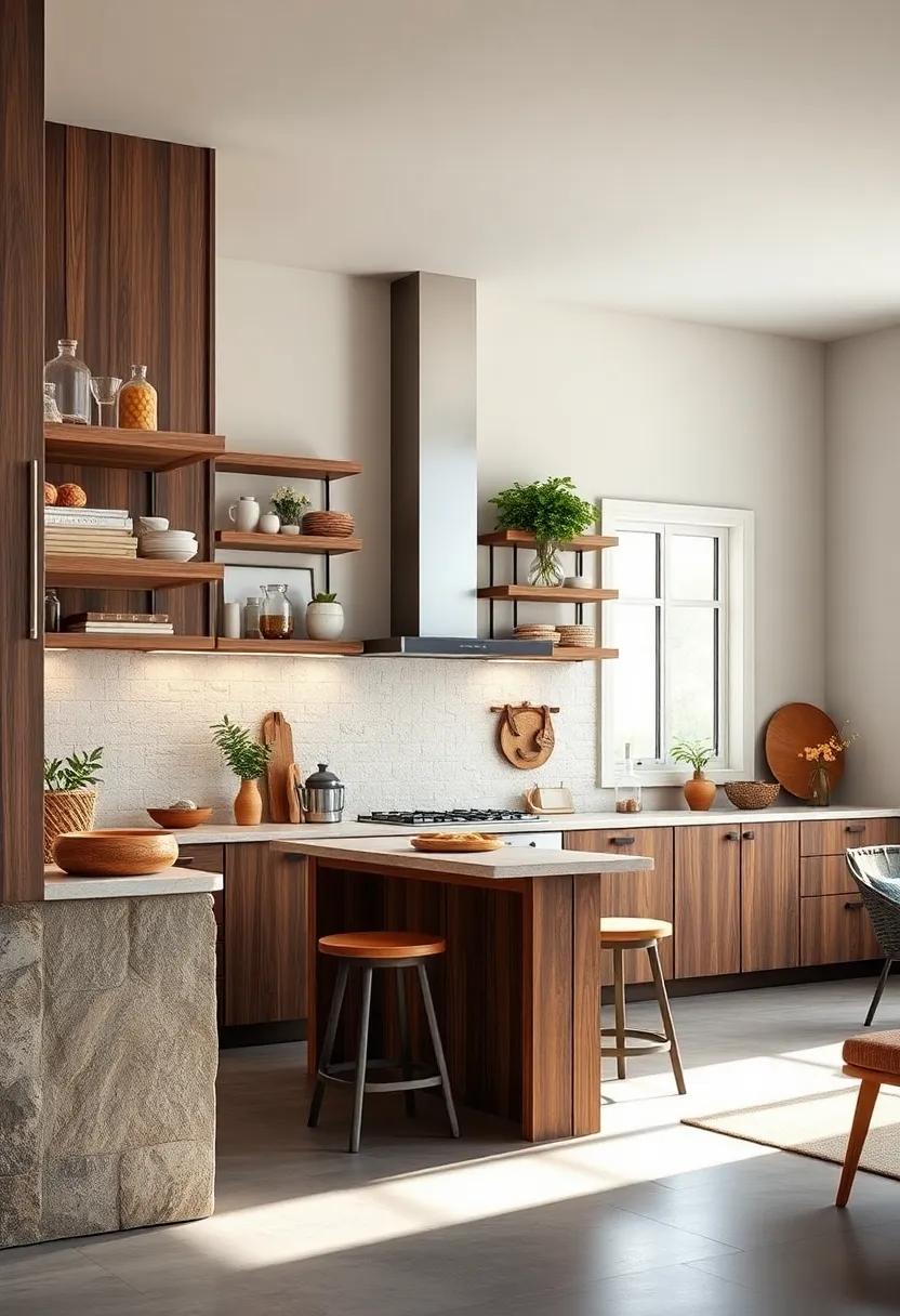 combine floating shelves with open-facing cabinets to create a ⁢seamless look between ​display and⁢ storage,‌ enhancing ‍the rustic vibe while keeping things organized