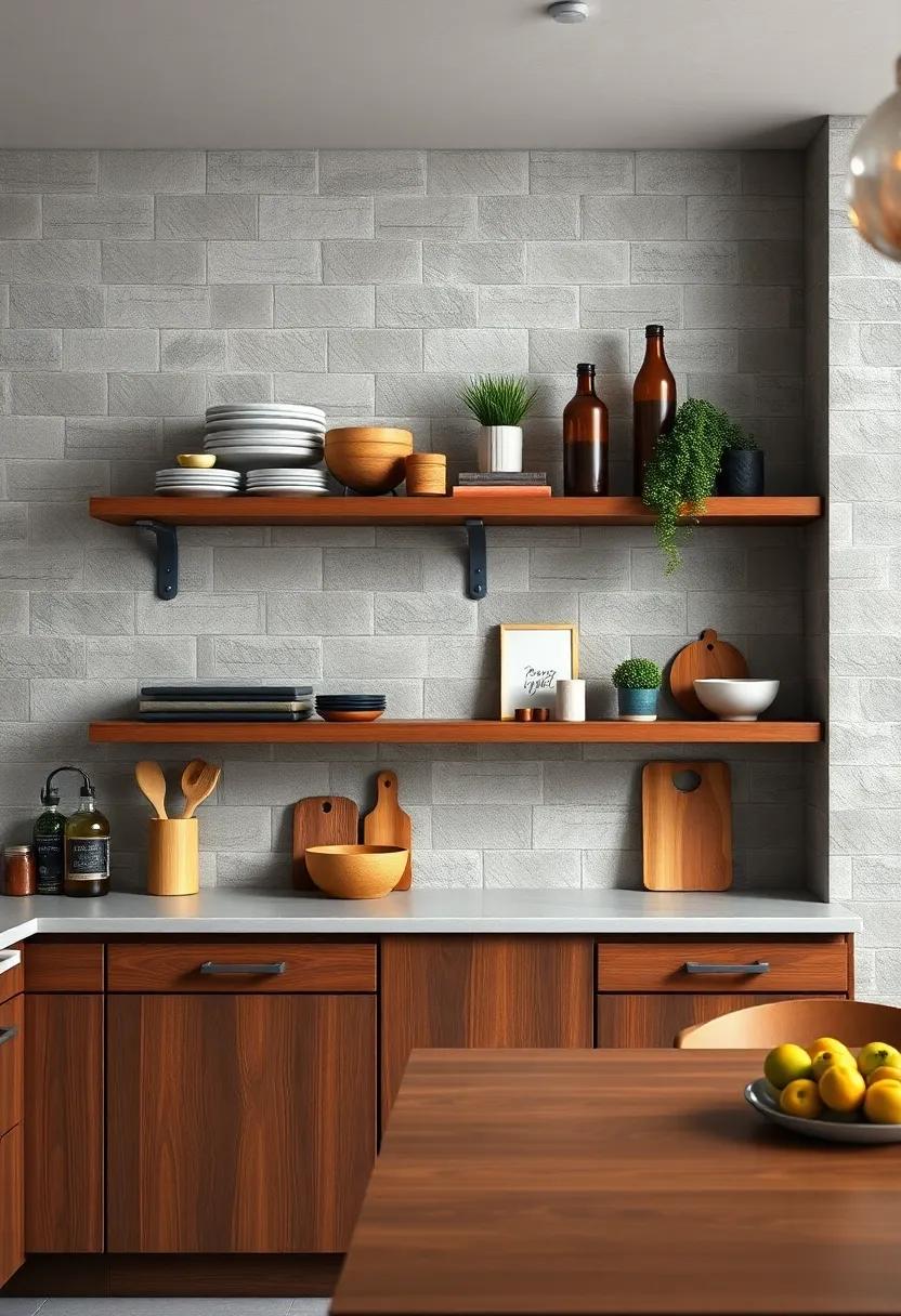 Explore the beauty of open space with industrial-style metal ‍brackets supporting your wooden shelves,offering a ⁢striking contrast that ‌enhances the rustic appeal