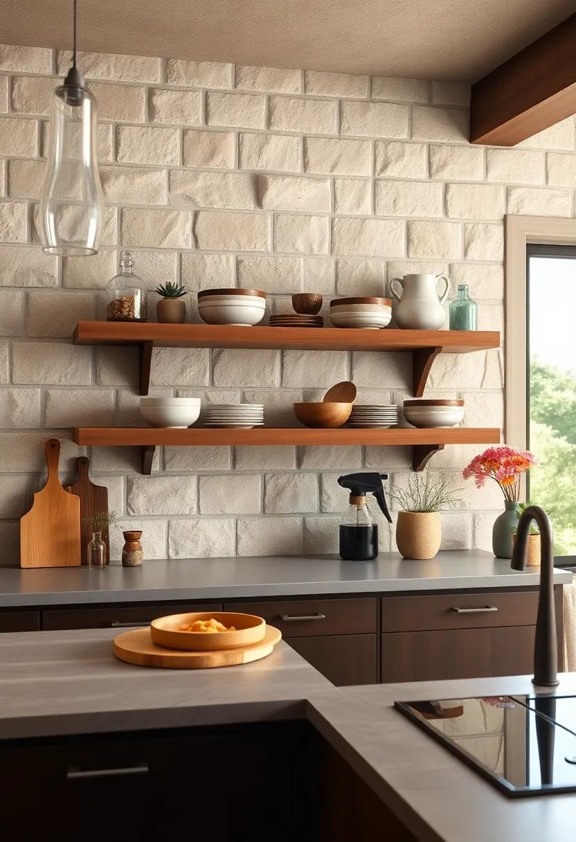 Finish off your⁢ rustic shelves with handcrafted ceramic dishes or wooden‌ bowls, offering a touch of artisanal‍ craftsmanship that ⁢complements the warm ambiance of‌ your‌ kitchen