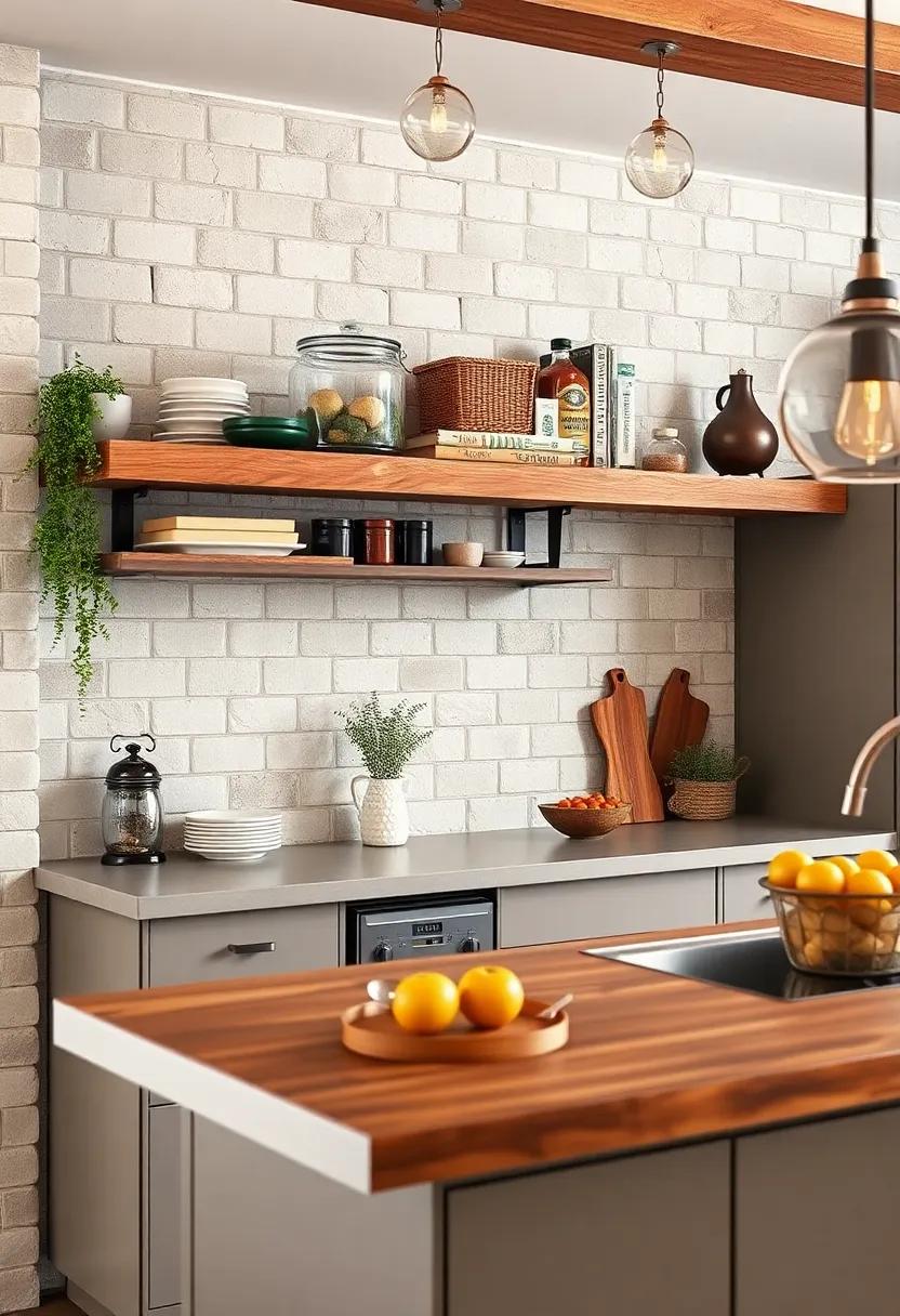 Incorporate farmhouse-style shelves​ made from weathered barn wood to⁤ evoke⁣ nostalgia and charm, perfect for ⁢storing spices or showcasing heirloom ‍recipe books