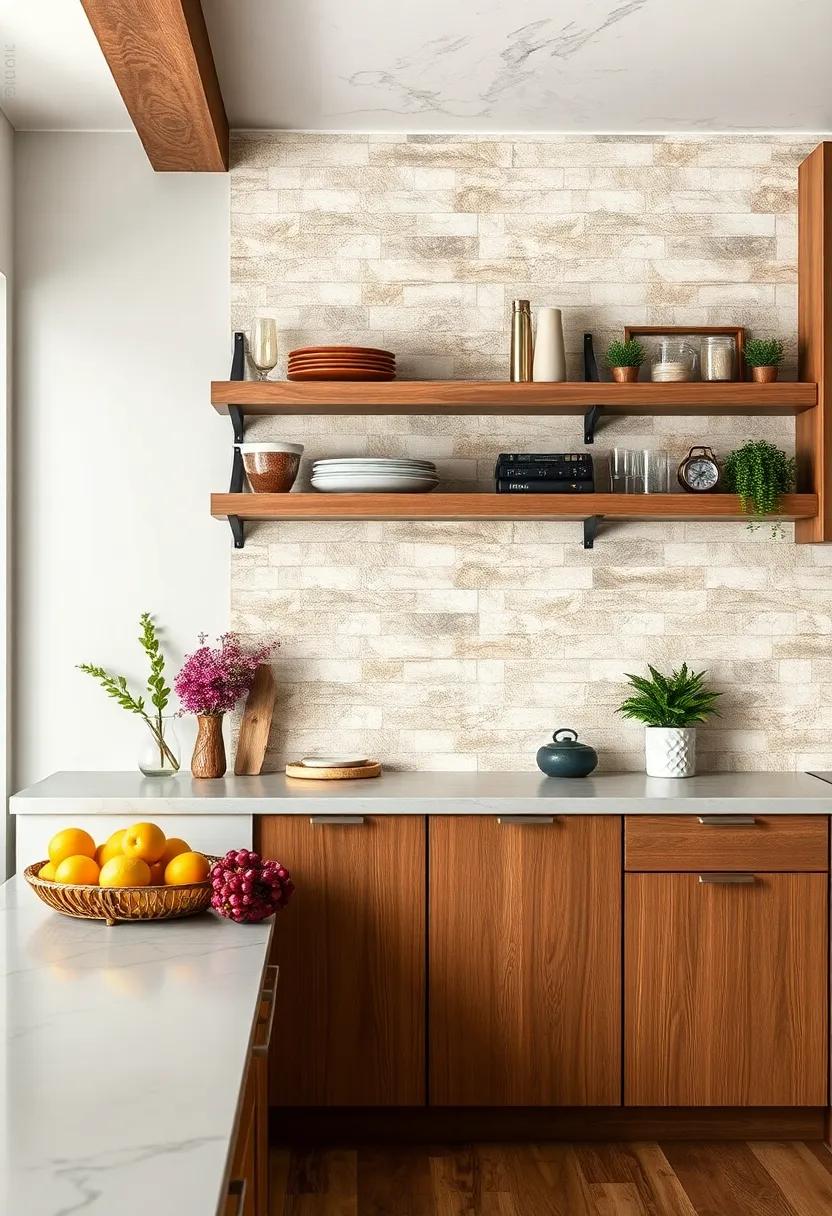 Incorporate⁤ ceramic ⁣tile⁣ backsplashes in conjunction with your‍ shelves for added ⁢texture‌ and ​interest, seamlessly blending rustic and contemporary⁤ styles