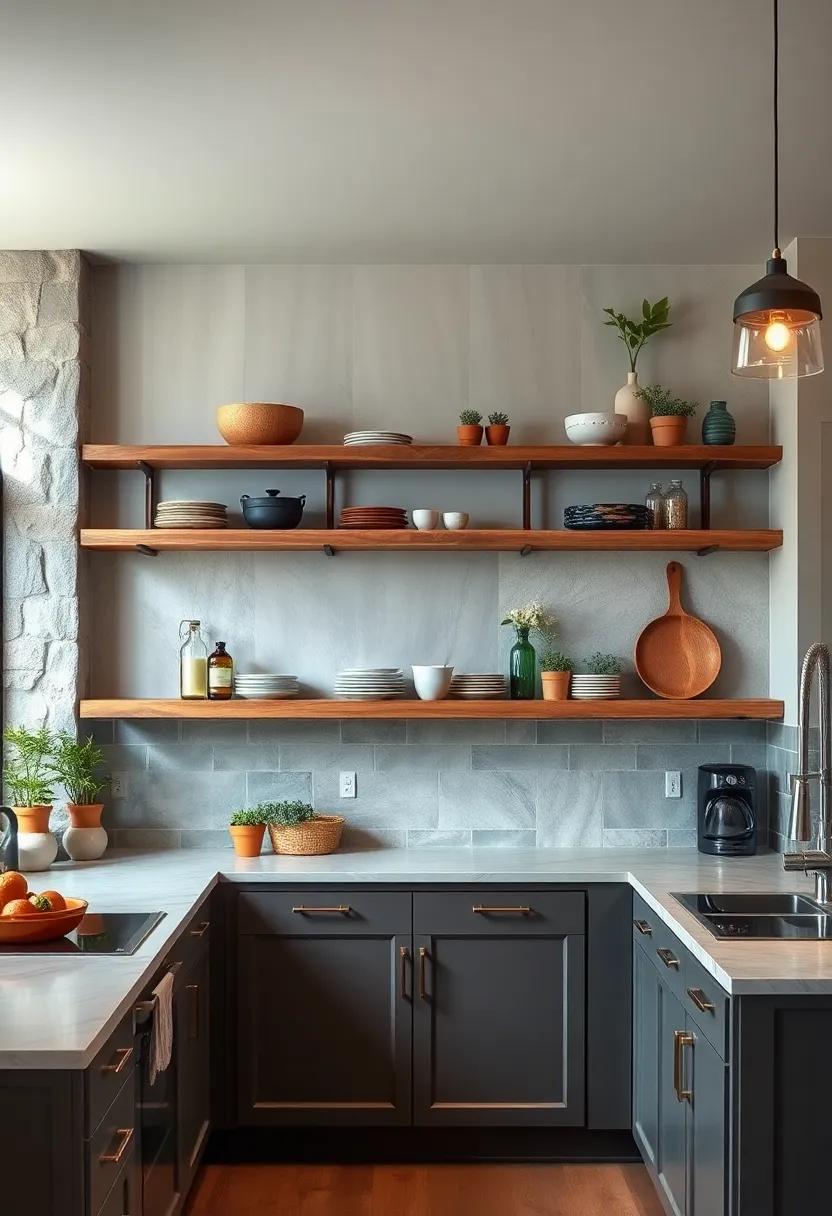 Mix and match different shelf materials – a‌ combination ⁣of wood, glass, and metal ​can ⁤create an eclectic yet ⁢cohesive look in your culinary space