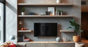 25 Stylish Floating Shelves Paired with Matching Furniture for Your Living Room