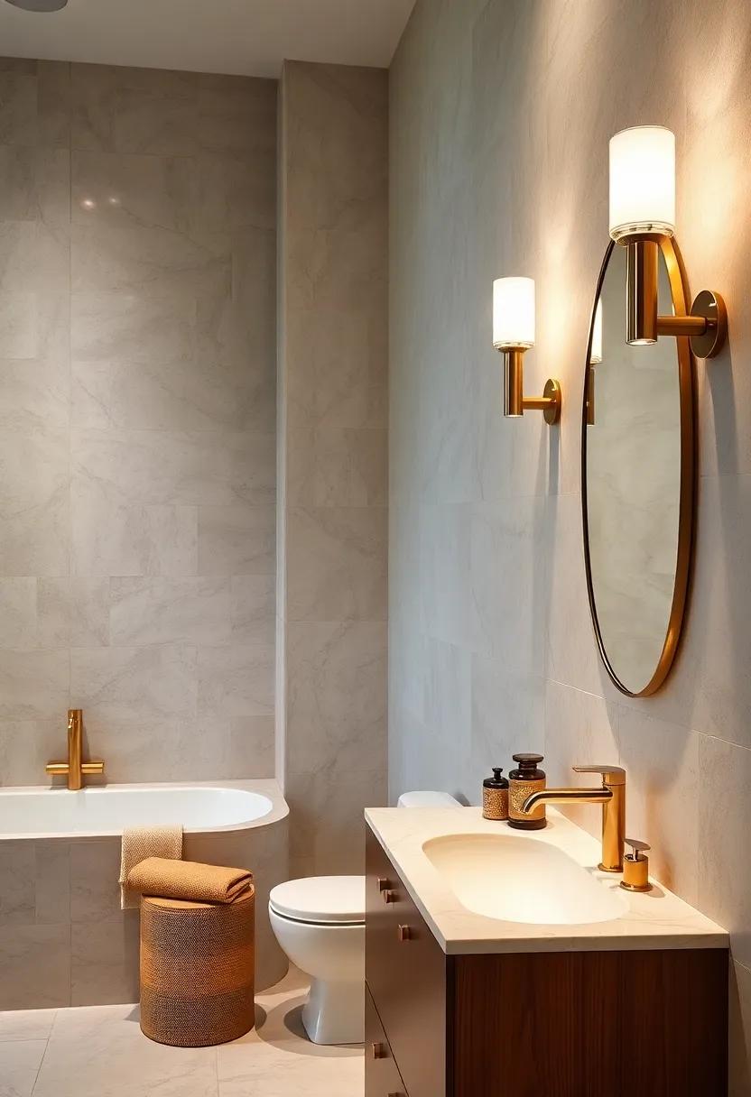 Art Deco Delight: Select sconces with bold lines and geometric designs in ‌polished gold or chrome to bring a touch of 1920s glamour⁤ into your⁣ bathroom