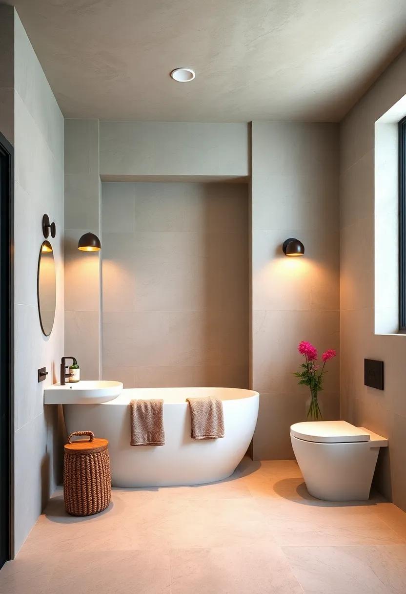 Cozy Pendant Lighting: Consider pendant-style sconces for a unique twist, providing ⁢overhead lighting⁤ that broadens the visual space of your bathroom