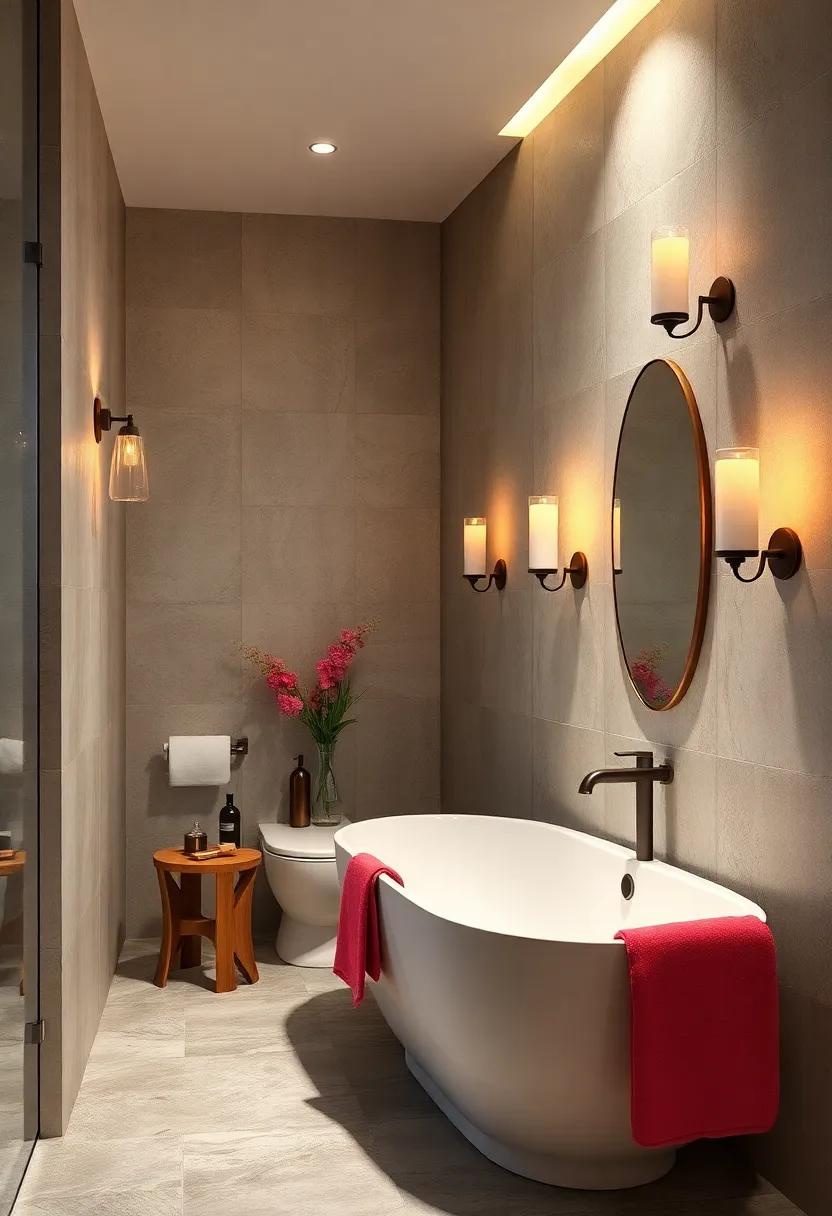 Elegant Candle Sconces: ‌Consider sconces designed to hold candles ⁢for a romantic, soothing ambiance, especially during a relaxing‌ bath