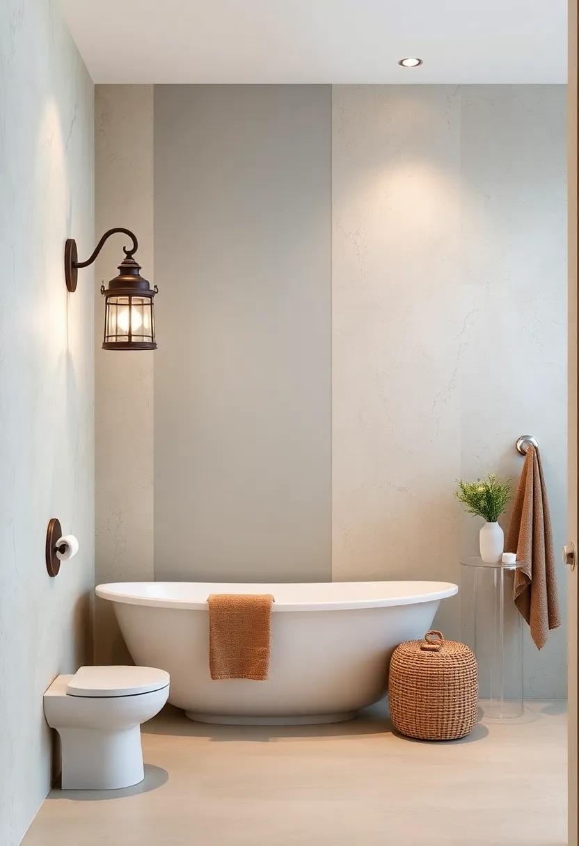 Nautical Vibes: Infuse your bathroom with a maritime feel through sconces that resemble ship lanterns, perfect for a seaside-inspired retreat