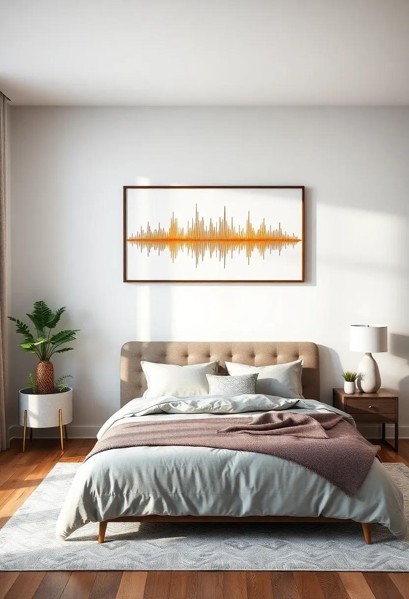 Framed Sound Waves: Capture a meaningful ‌sound wave graphic—perhaps of your favorite song or quote—as abstract ⁣art for your walls