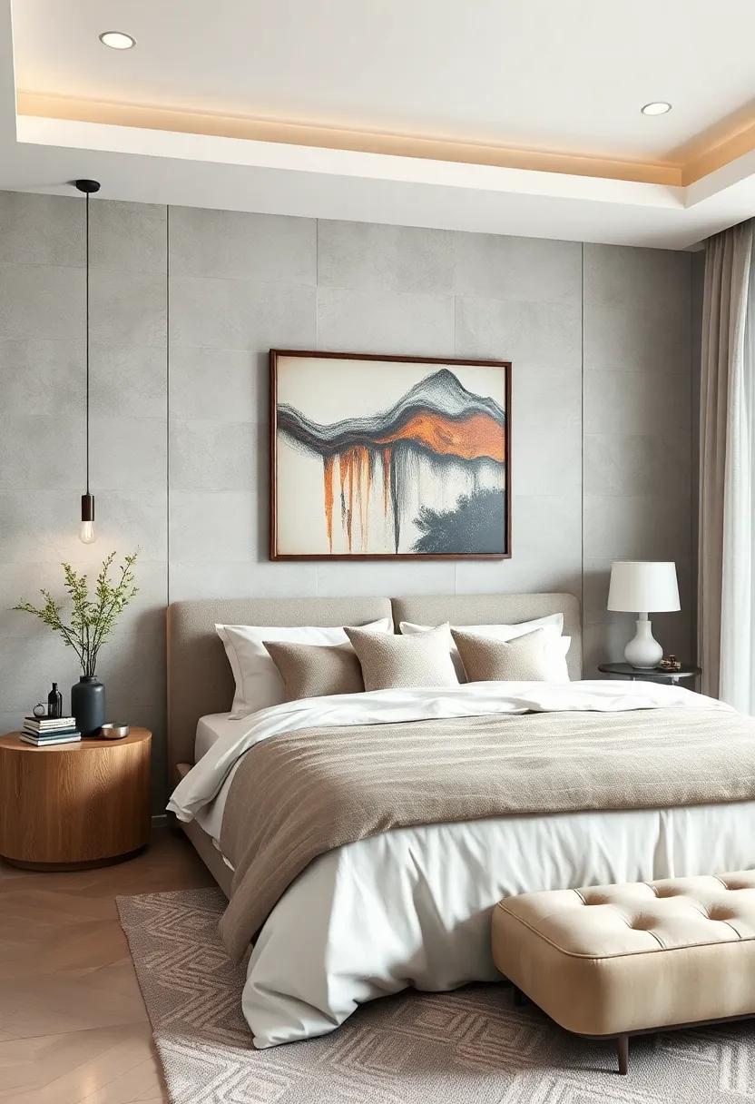 Oversized Art Pieces: ⁣Make a statement with an oversized framed print that draws the eye and becomes a conversation starter