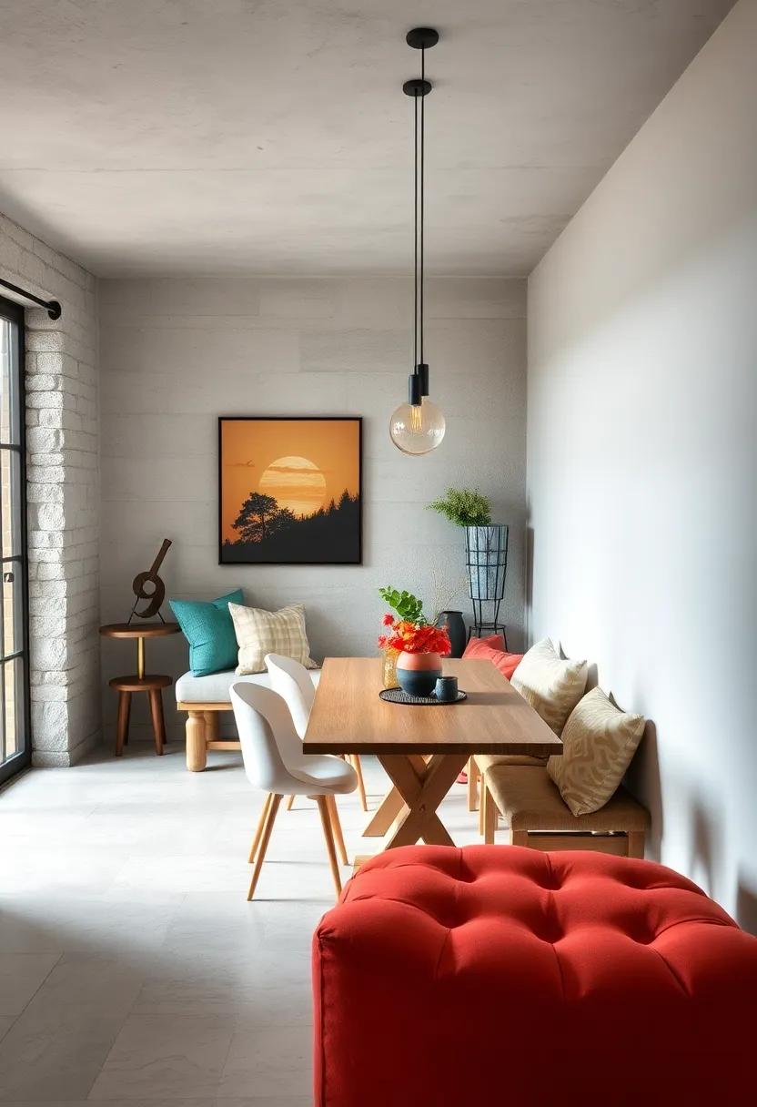 Create a cozy⁣ nook by‍ positioning a bench​ against the wall, allowing for a more‍ casual dining ‌experience