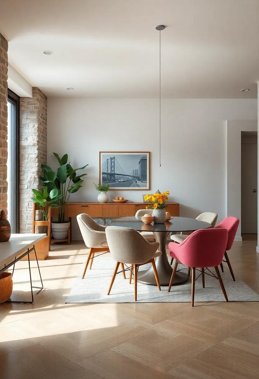 Experiment with⁤ mixed seating options, combining different ‍chair styles for a⁢ playful and eclectic look