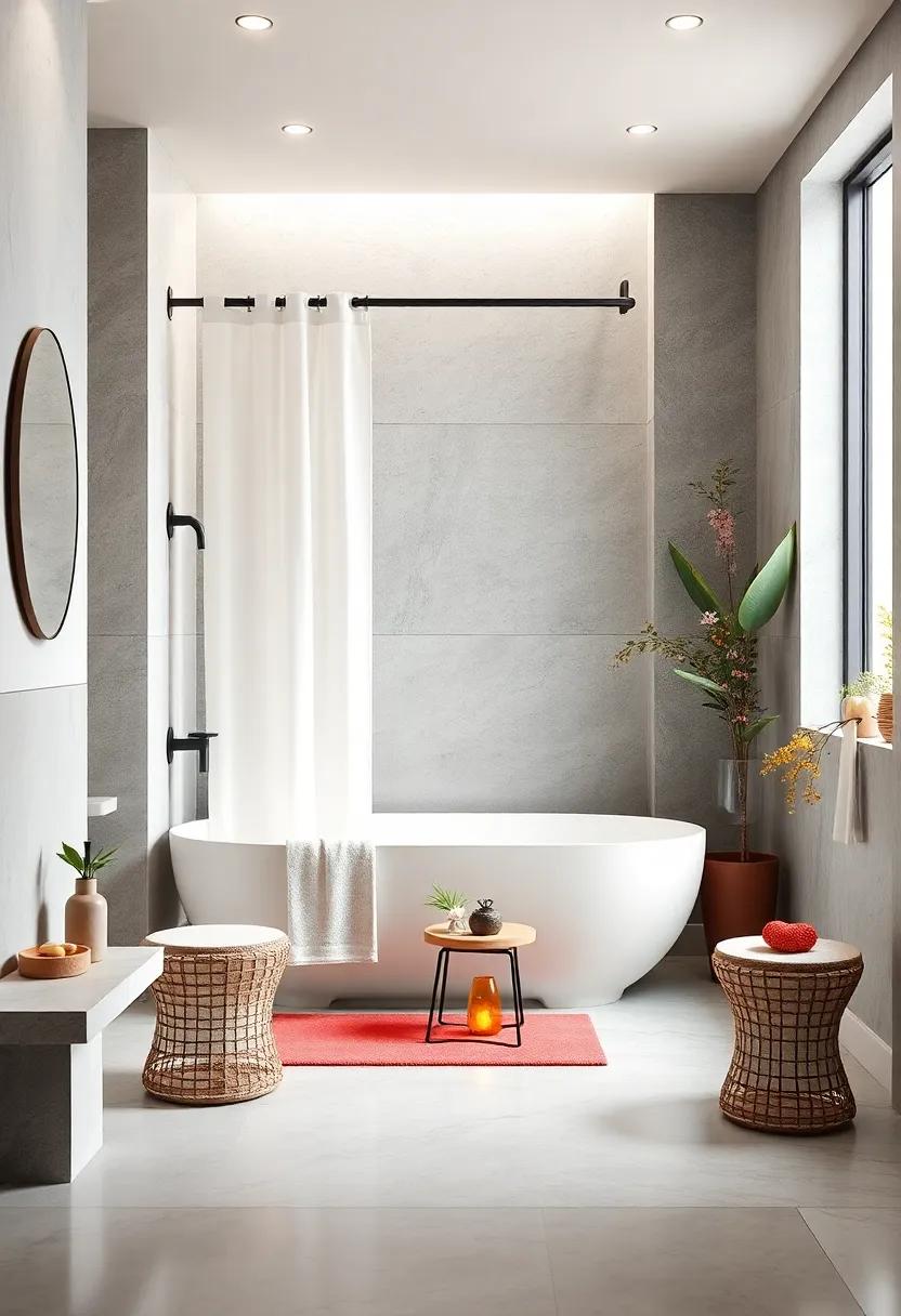 Opt ​for a Neutral⁢ Shower Curtain: Choose an understated⁣ design or solid ⁢color to maintain an open and ⁣airy​ feel