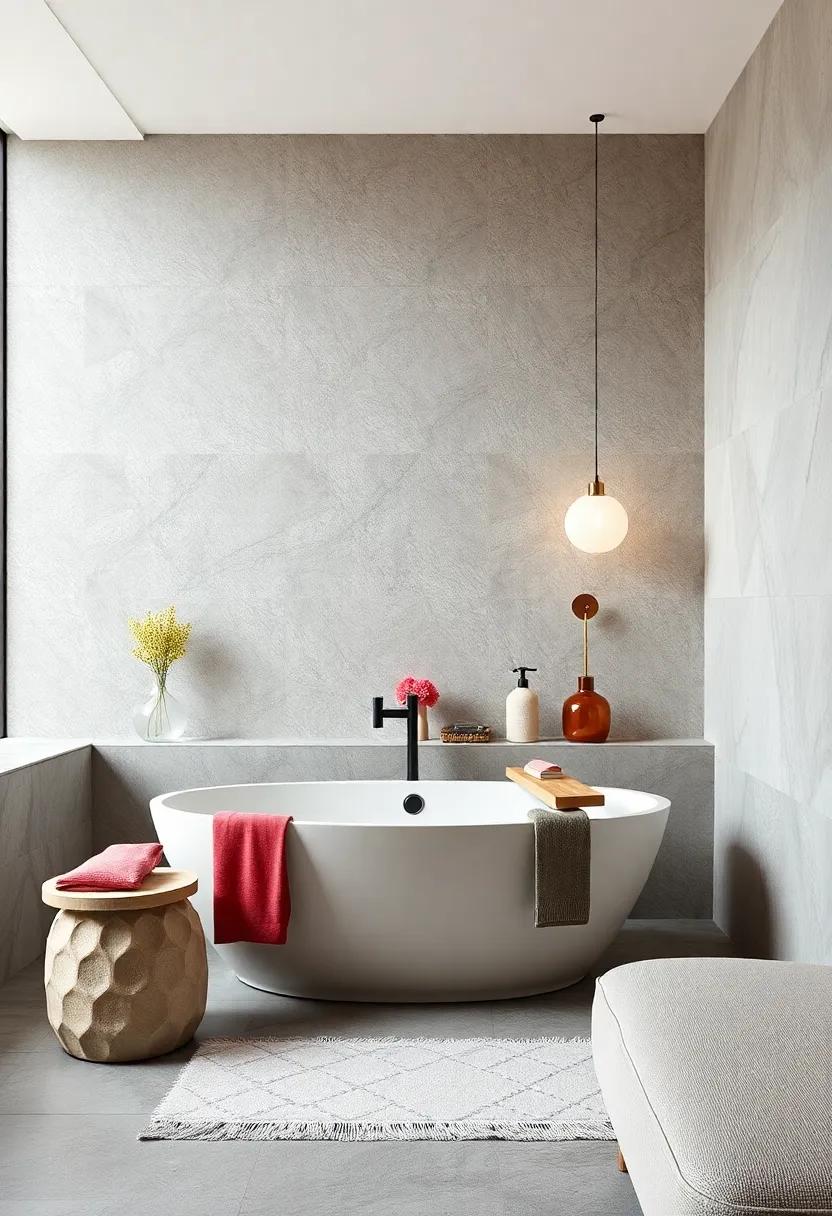 Choose a Statement⁢ Bathtub: A sculptural tub can serve as the centerpiece‍ while reducing‍ the need for extra decor