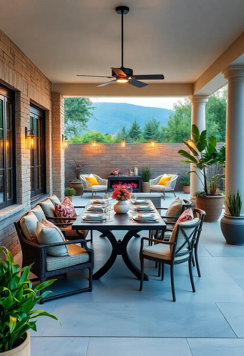 Music for Mood: Create an outdoor sound system that complements the ambiance, making ‍every meal feel festive and lively