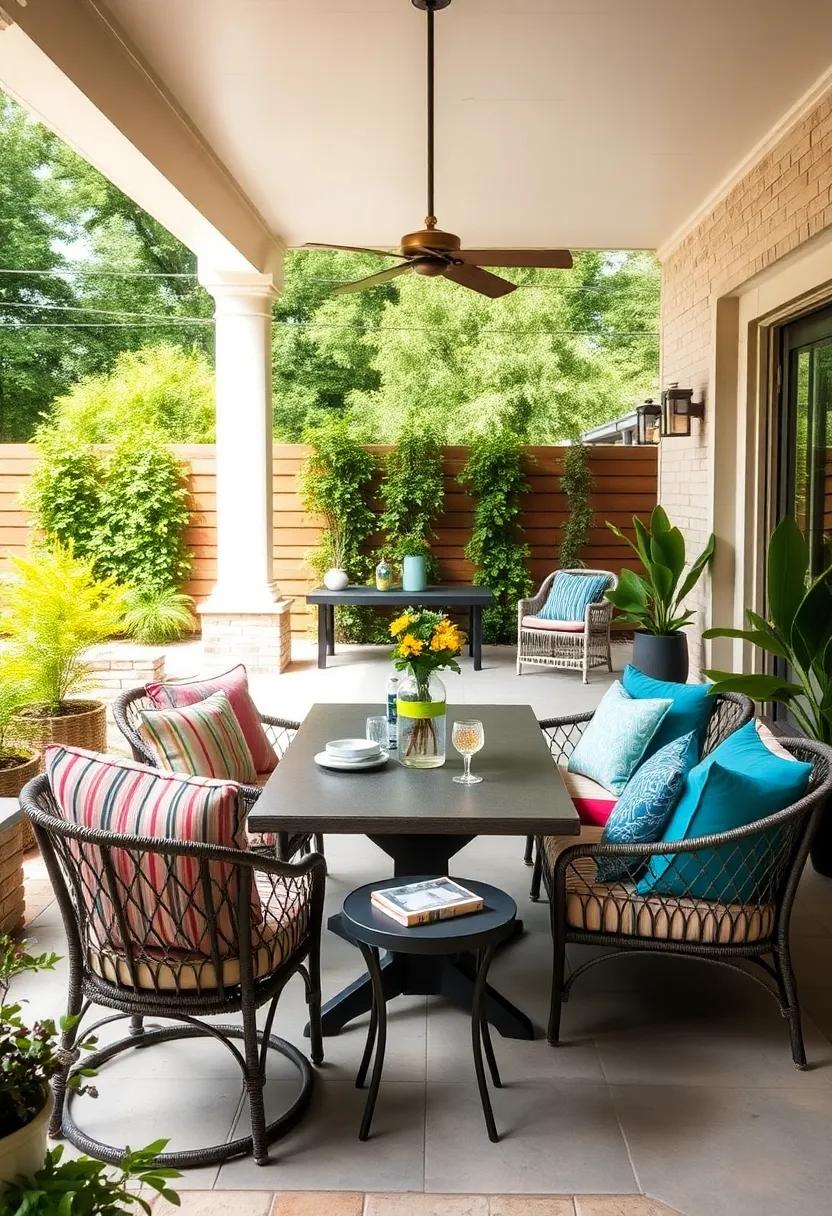 Cozy Cushions: Add an array of‍ colorful, weather-resistant‍ cushions to your outdoor chairs for a touch of comfort and style