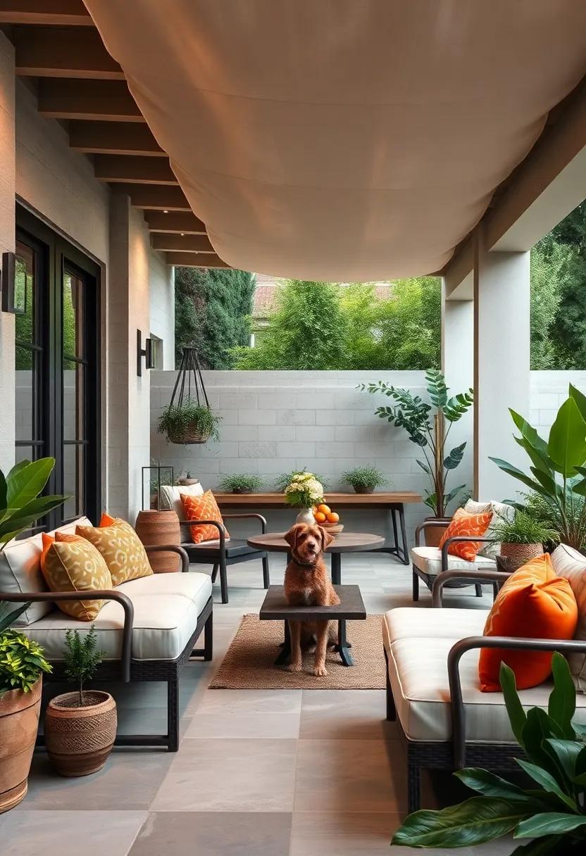 pet-Friendly‌ Dining: Designate a ​cozy nook for your furry⁣ friends with ⁢their own comfortable seating and shaded area