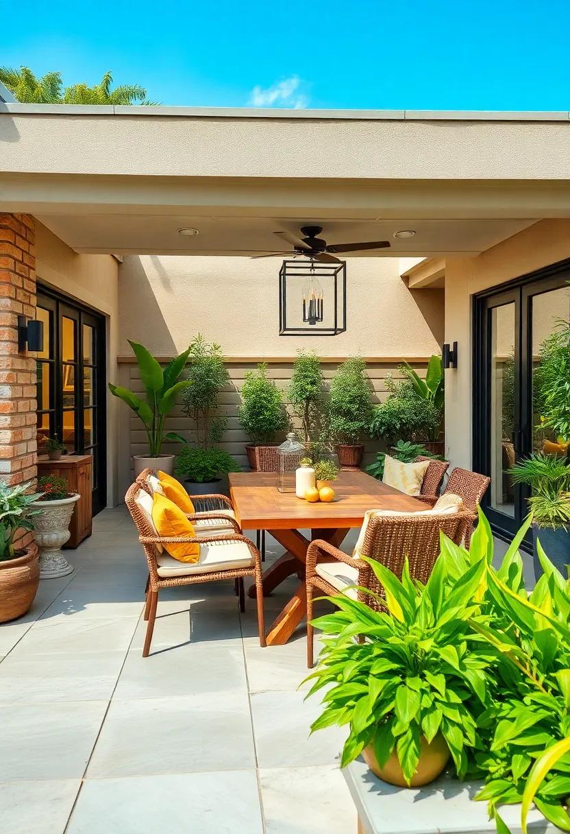 Mixing Textures: ​Layer different materials such as wicker, metal, and ‌wood to ‌create ​a visually appealing dining area