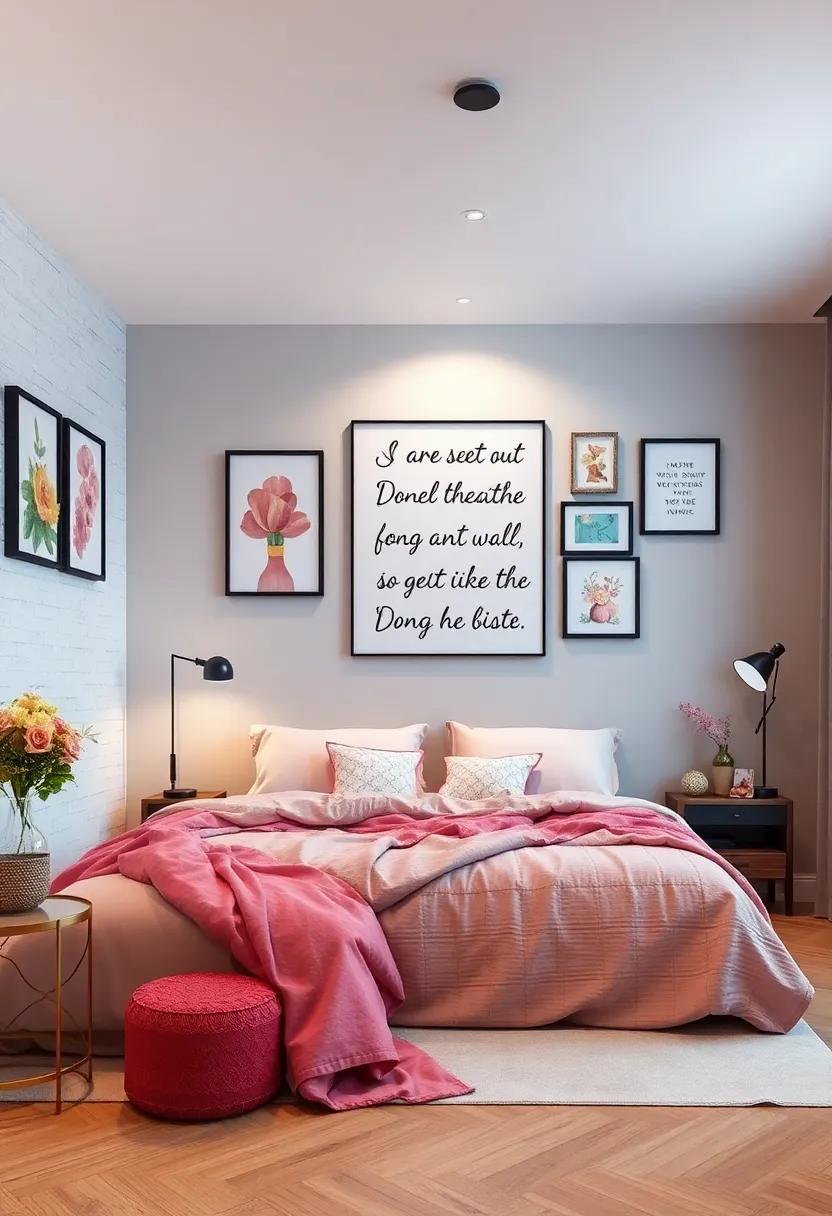 Inspirational Quote⁤ Wall: Create an accent wall decorated​ with your favorite ‌quotes‍ framed beautifully⁢ to inspire and uplift