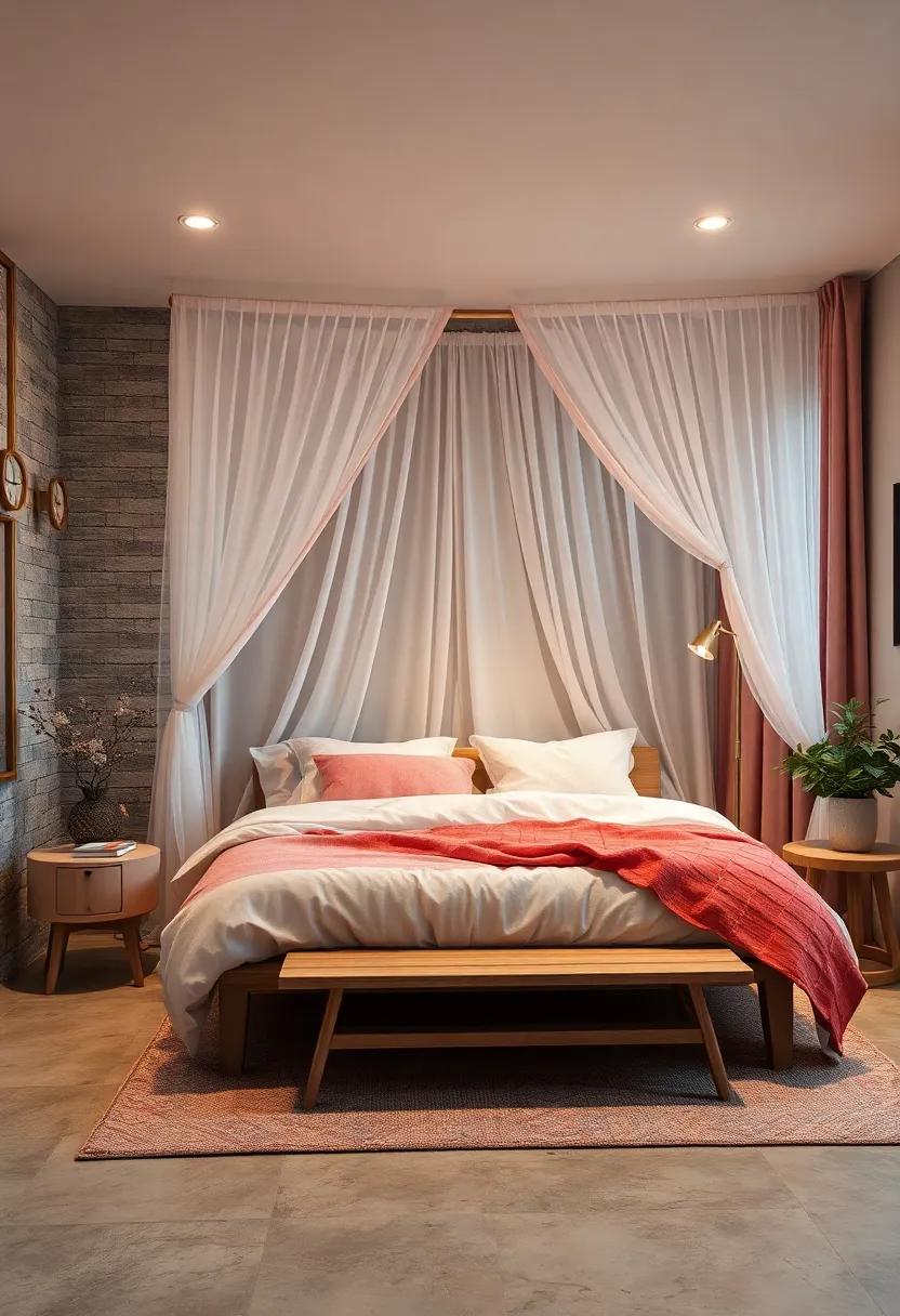 Cozy‌ Canopy ‌Bed: ⁢Transform your⁤ bed into a dreamy retreat by ​draping fabric around it, ⁢giving you a snug, private space for relaxation