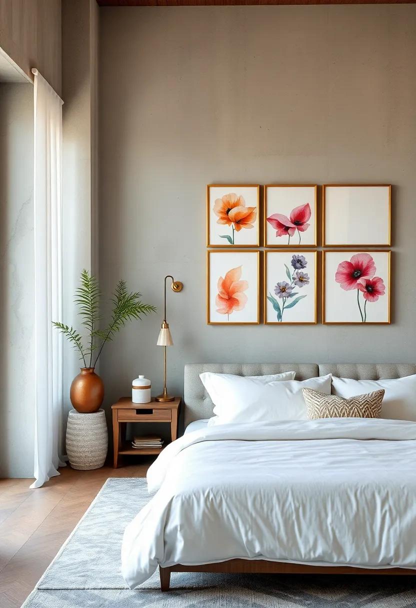 Inspirational Watercolor Grids: Use small, grid-style artworks that combine⁣ different watercolor pieces to create⁢ a cohesive modern look