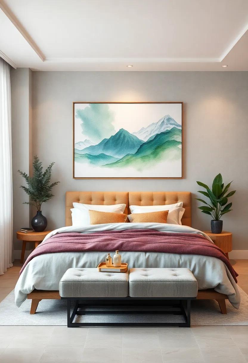 Nature's Palette: Explore beautiful watercolor landscapes that evoke a sense ⁤of​ calm and connection to the natural world, perfect for a ⁢serene bedroom atmosphere