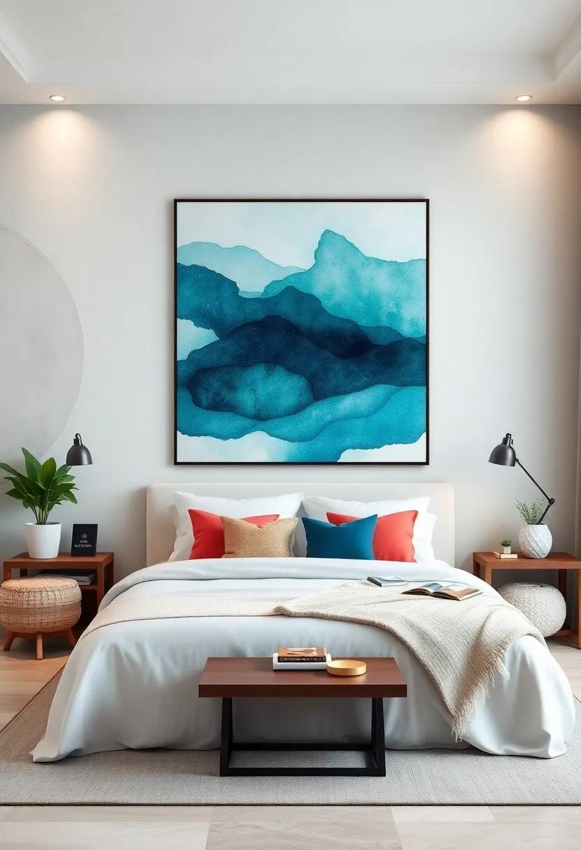 Oceanic Inspiration: Dive into the deep blues and soothing⁢ greens of​ watercolor ocean scenes that bring a⁢ sense of peace‌ and⁣ tranquility to‌ your retreat