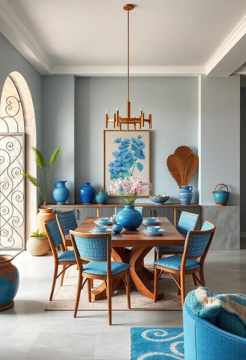 Artistic Accents:‍ Incorporate blue ceramics and ⁢artisanal crafts ‌to create an eclectic and inviting dining area that showcases your personal ⁢style